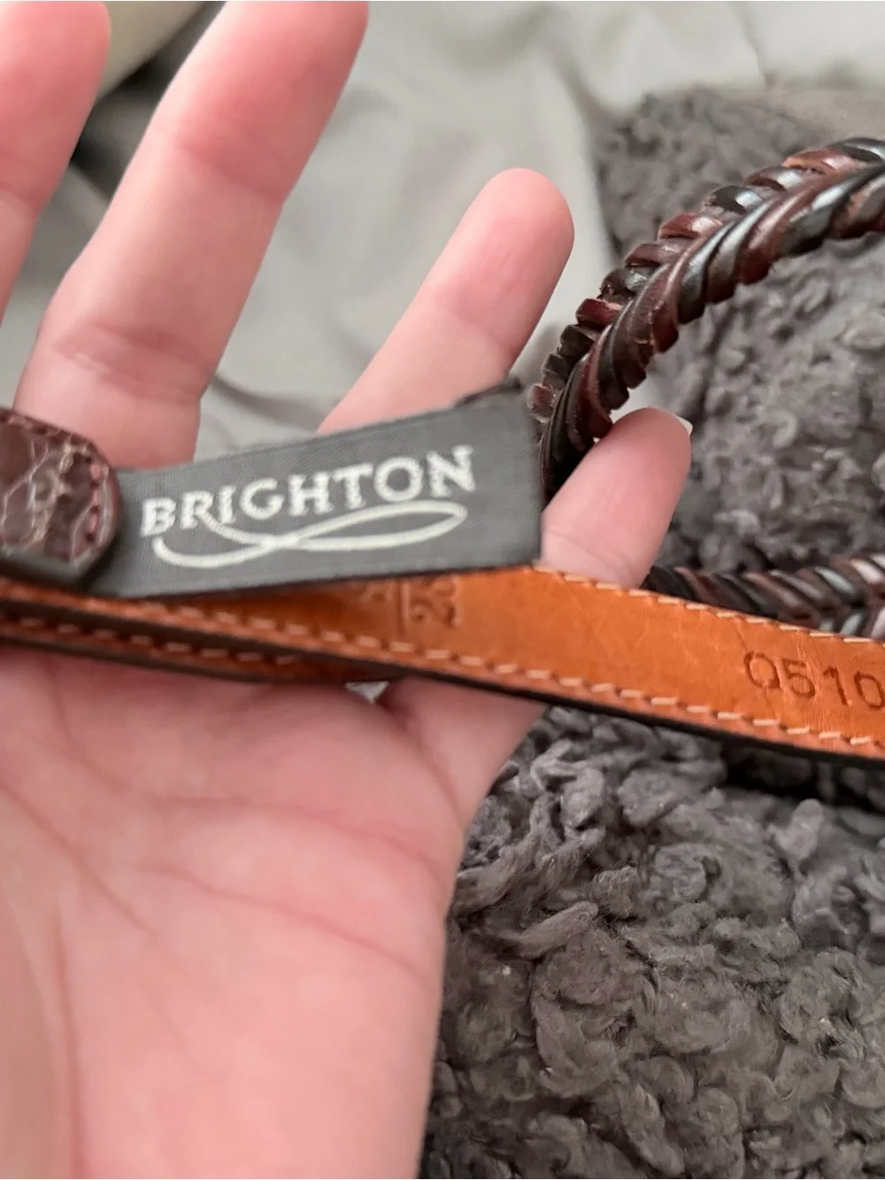 Brighton Brown Leather Belt with silver buckle